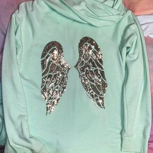 Angel wing zip hoodie